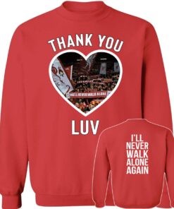 Klopp I’ll Never Walk Alone Again Red Hoodie Back