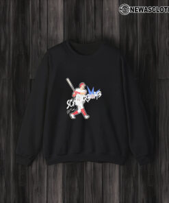 Schwarbomb Baseball Player Signature Images T-Shirt3