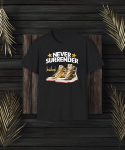 Trump Never Surrender Shoes 2024 Signature T-Shirt