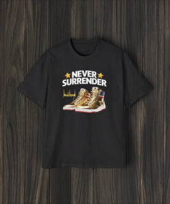 Trump Never Surrender Shoes 2024 Signature T-Shirts