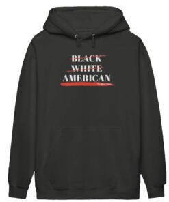 Black White American Hoodie Shirt