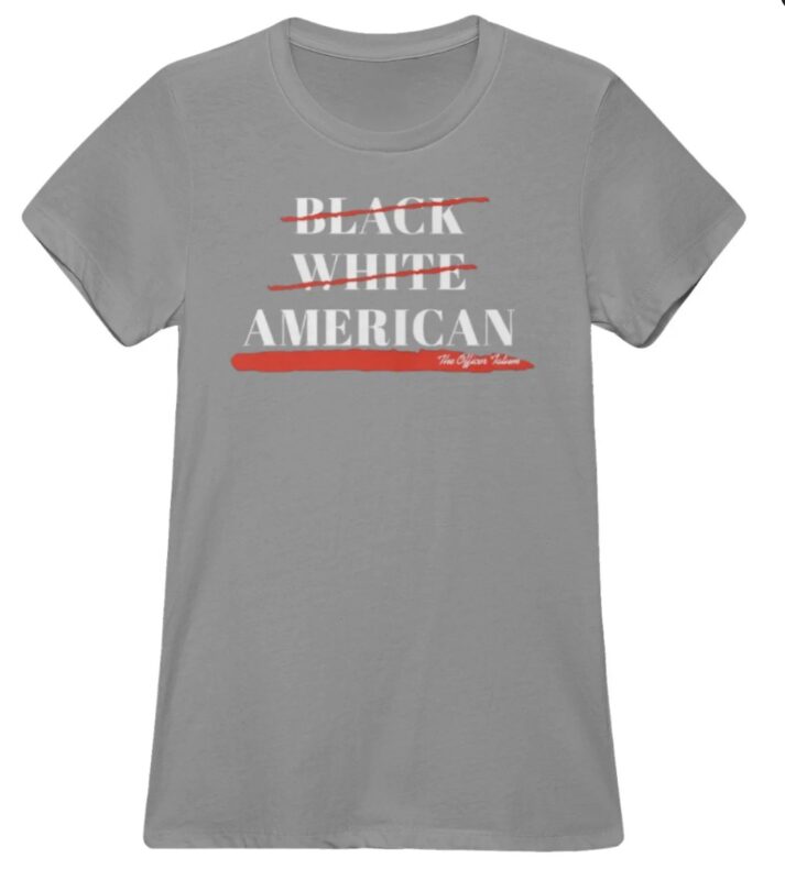 Black White American Women's T-Shirt