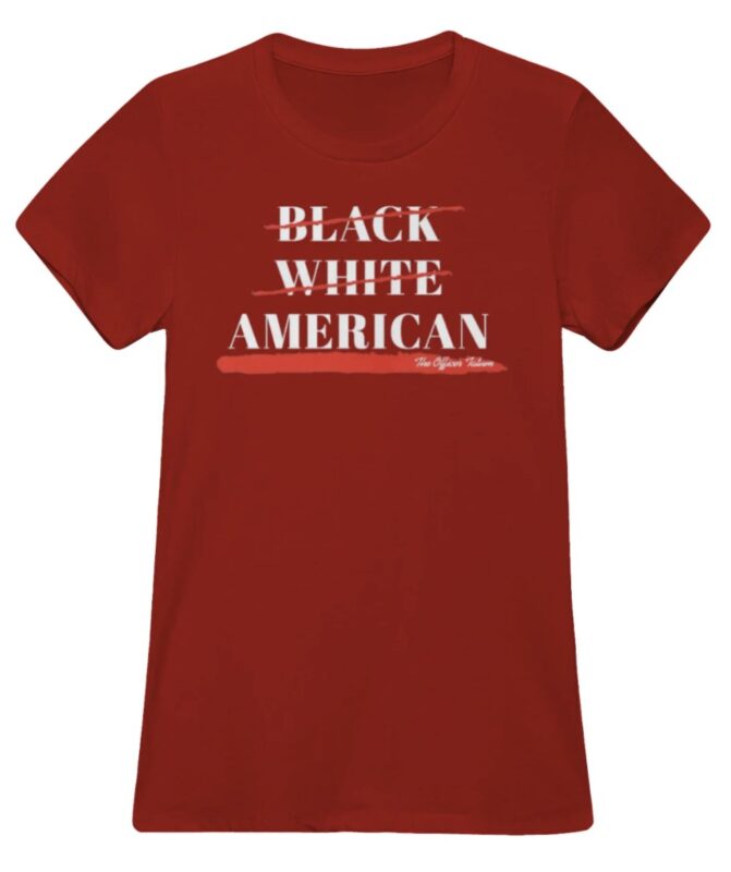 Black White American Women's T-Shirt Us