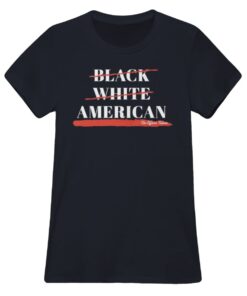 Black White American Women's T-Shirts