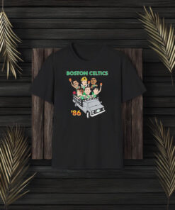 Boston Celtics 86 Driving Car Celts Finish T-Shirt3