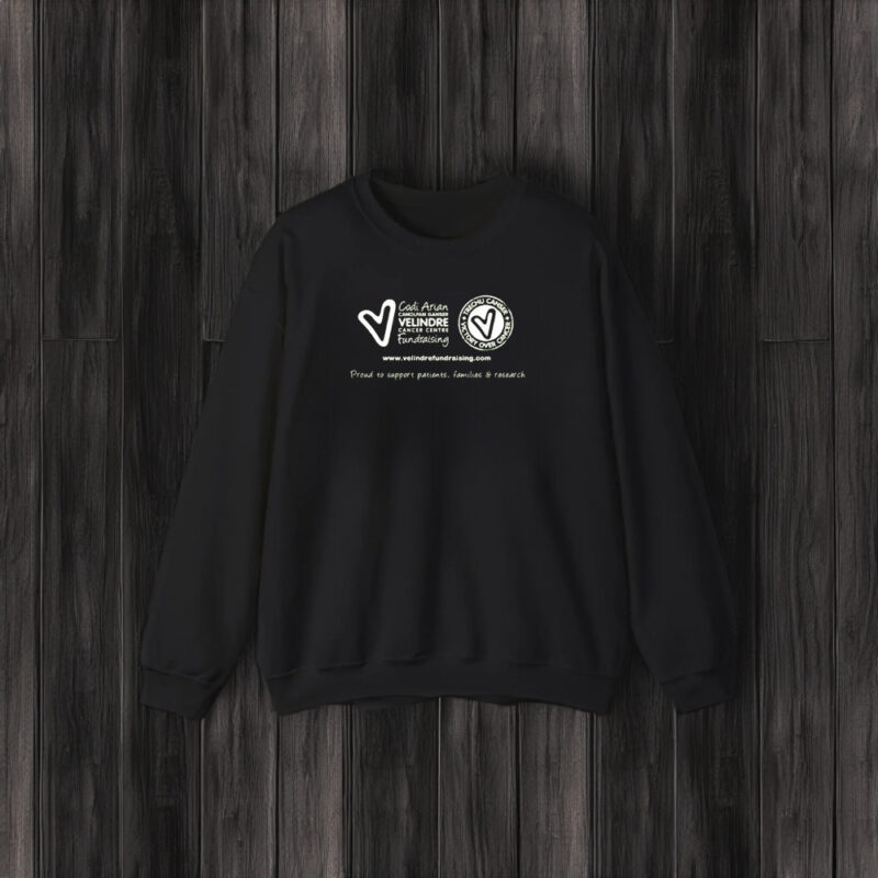 Codi Arian Canolfan Ganser Velindre Cancer Centre Fundraising T-Shirt