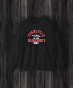 Evansville East 20216 Thunderbolts Hockey T-Shirt3