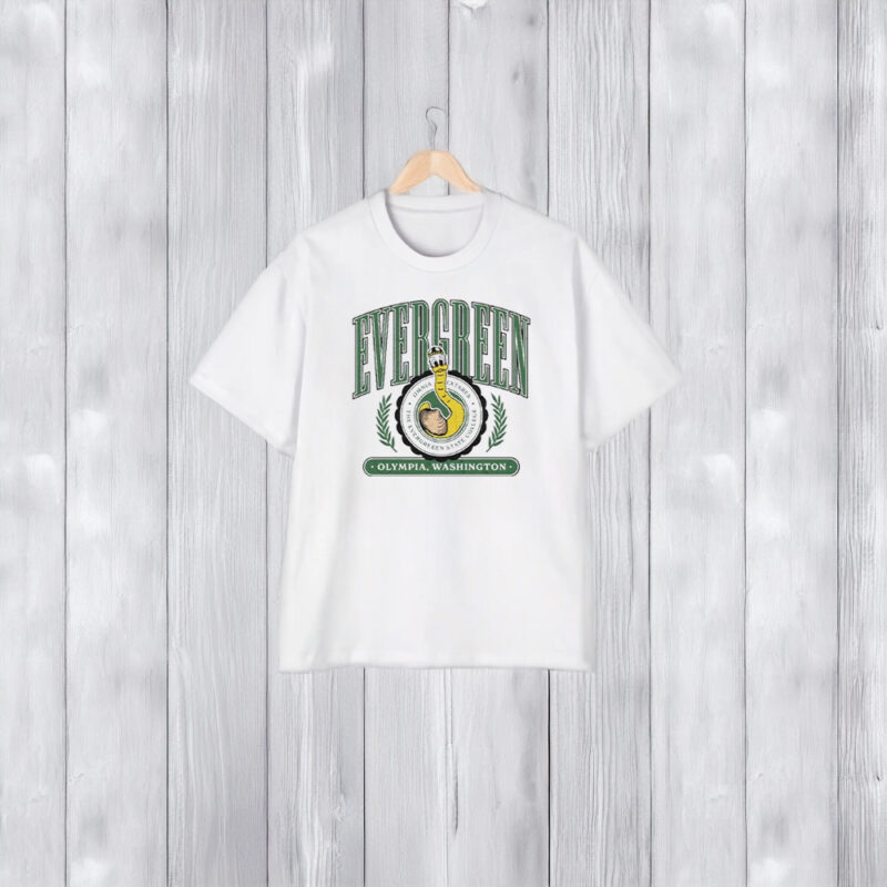 Evergreen State Geoducks Throwback Crest T-Shirt1