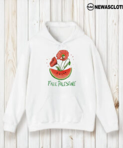 Free Palestine Watermelon And Poppy T-Shirt1