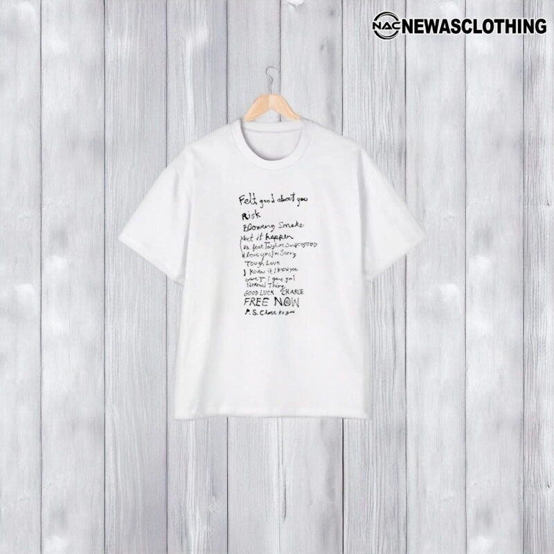 Gracieabrams The Secret Of Us Tracklist T-Shirt2