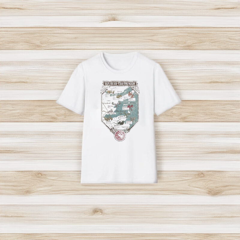 House Of The Dragon Map T-Shirt3