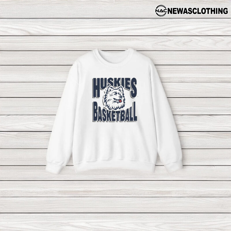 Huskies Basketball Vintage Logo Mascot T-Shirt