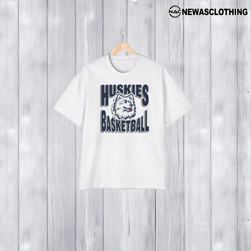 Huskies Basketball Vintage Logo Mascot T-Shirt2