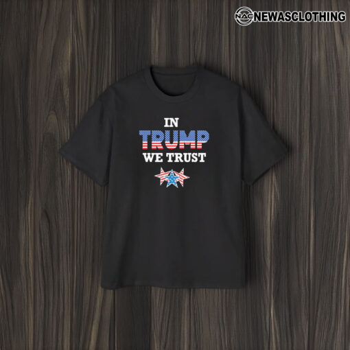 In Trump We Trust Triblend America Flag And Star T-Shirt2