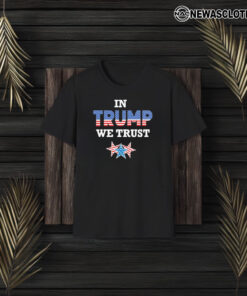 In Trump We Trust Triblend America Flag And Star T-Shirt3