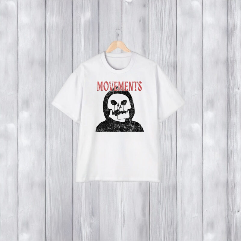 Movements Afraid To Die White Skull T-Shirt2