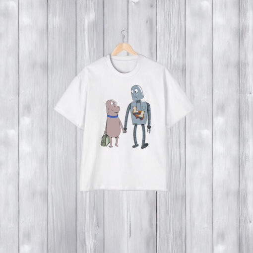 Neon Cinema Robot Dreams Dog Robot T-Shirt2