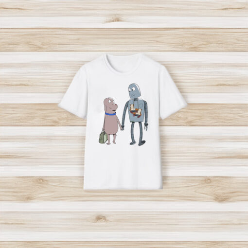 Neon Cinema Robot Dreams Dog Robot T-Shirt3