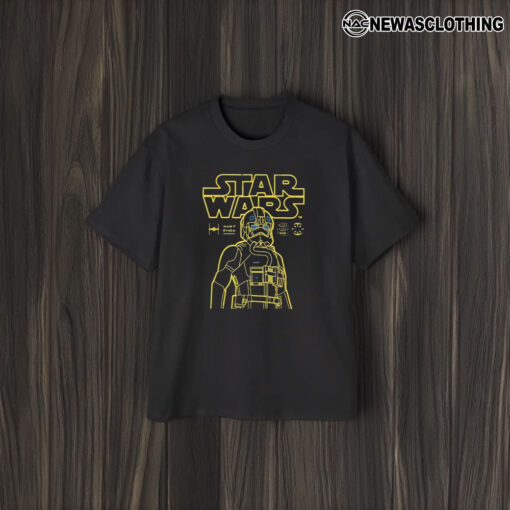 Pilot Star Wars Imperial Fighter Outline T-Shirt2