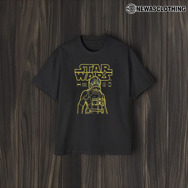 Pilot Star Wars Imperial Fighter Outline T-Shirt2