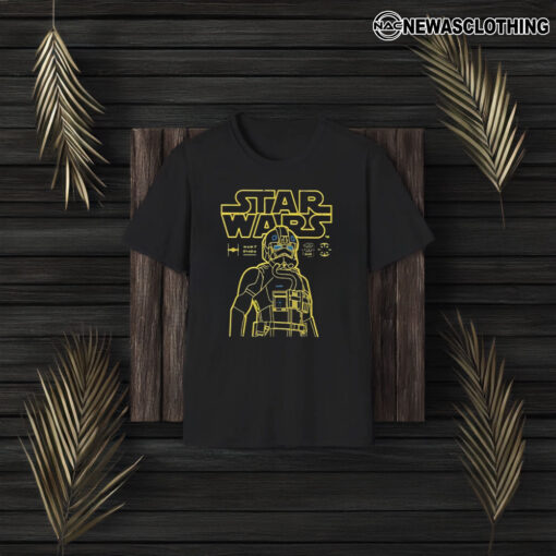 Pilot Star Wars Imperial Fighter Outline T-Shirt3