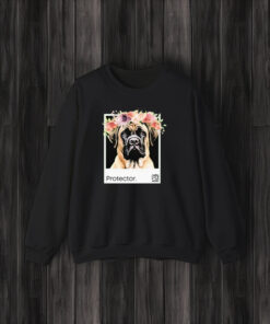 Protector English Mastiff Dog And Flowers T-Shirt3