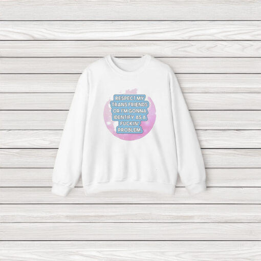 Respect My Trans Friends Or I’m Gonna Identify As A Problem T-Shirt3