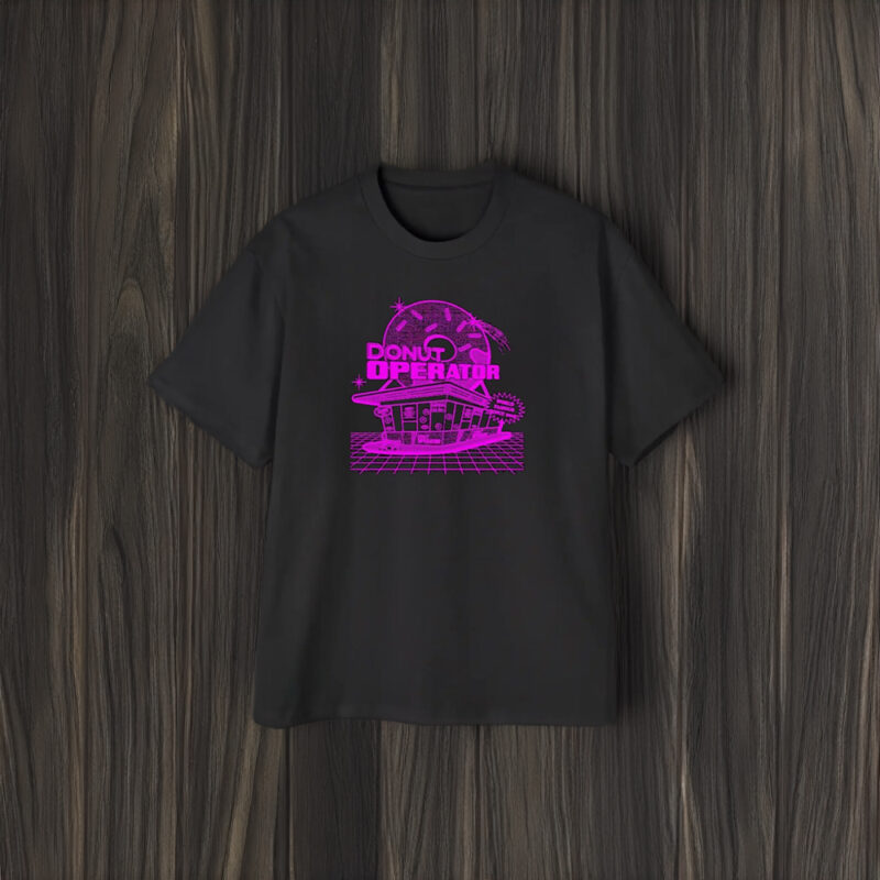 Retro Shoppe Donut Operator Neon T-Shirt1