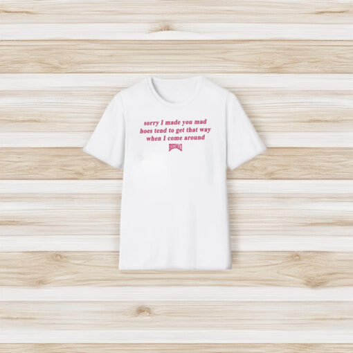 Sorry I Made You Mad Hoes Tend To Get That Way When I Come Around T-Shirt