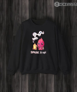 Spark It Up Cute Child Fire With Marshmallow T-Shirt3