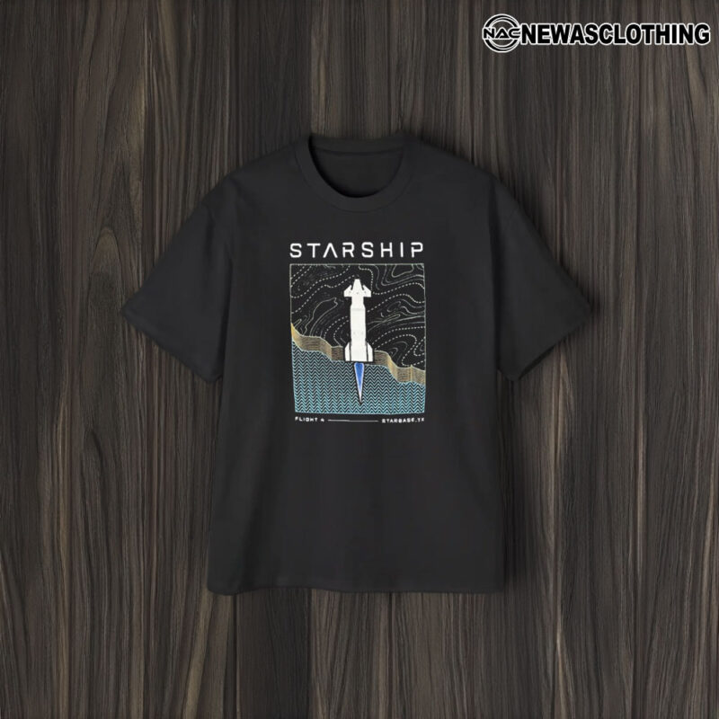 Starship Flight 4 Starbase Tx T-Shirt2