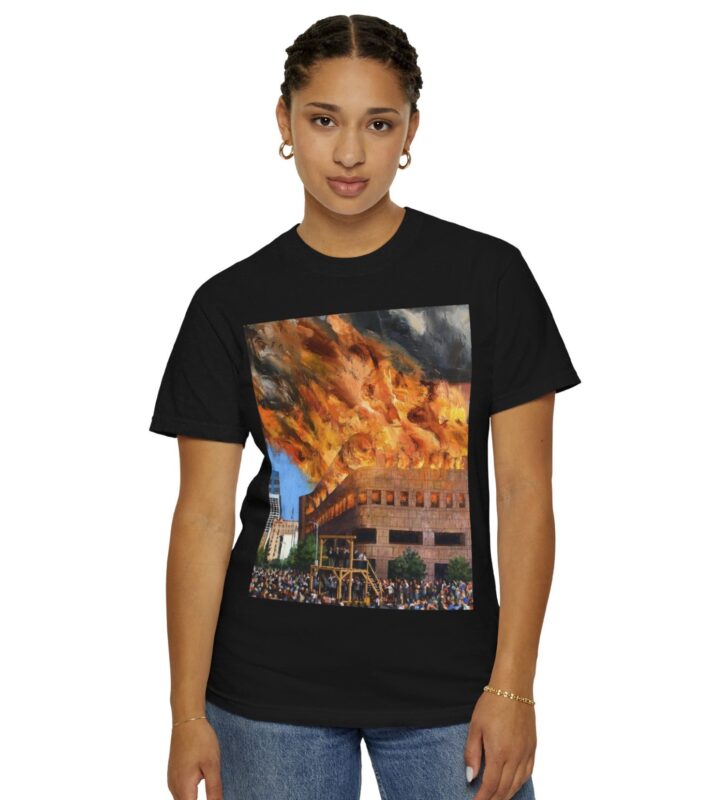 The Federal Reserve Bank in Flames Los Angeles Branch t-shirt