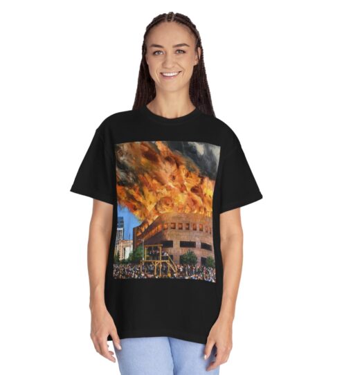 The Federal Reserve Bank in Flames Los Angeles Branch t-shirts