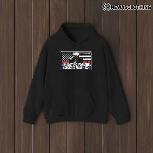 Trump 2024 Voting For The Convicted Felon USA Flag T-Shirt1