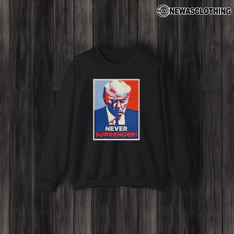 Trump Never Surrender Black T-Shirt