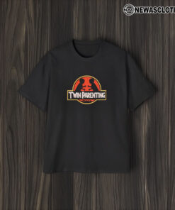 Twin Parenting Children Jurassic Logo T-Shirt2