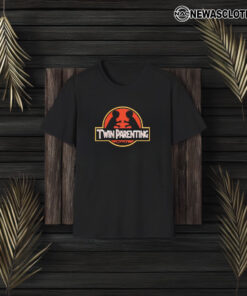 Twin Parenting Children Jurassic Logo T-Shirt3