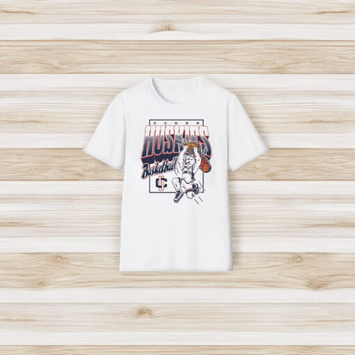 UConn Huskies Basketball Mascot Fire Ball T-Shirt