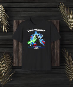 Vote You Must 2024 Yoda Star War America Donkey And Elephant T-Shirt