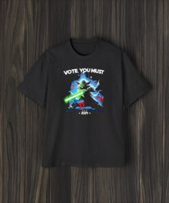 Vote You Must 2024 Yoda Star War America Donkey And Elephant T-Shirt1