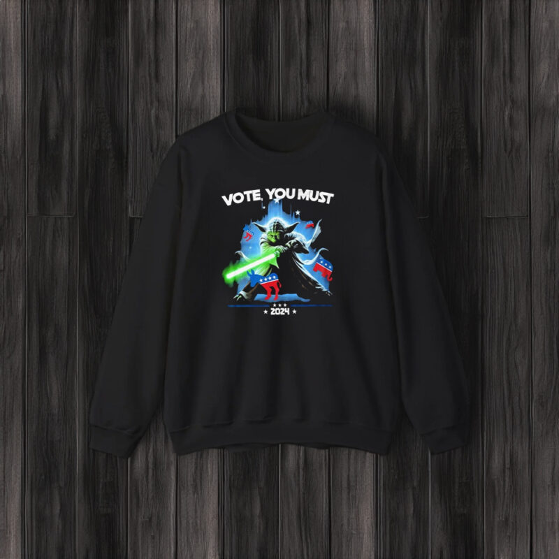 Vote You Must 2024 Yoda Star War America Donkey And Elephant T-Shirt3