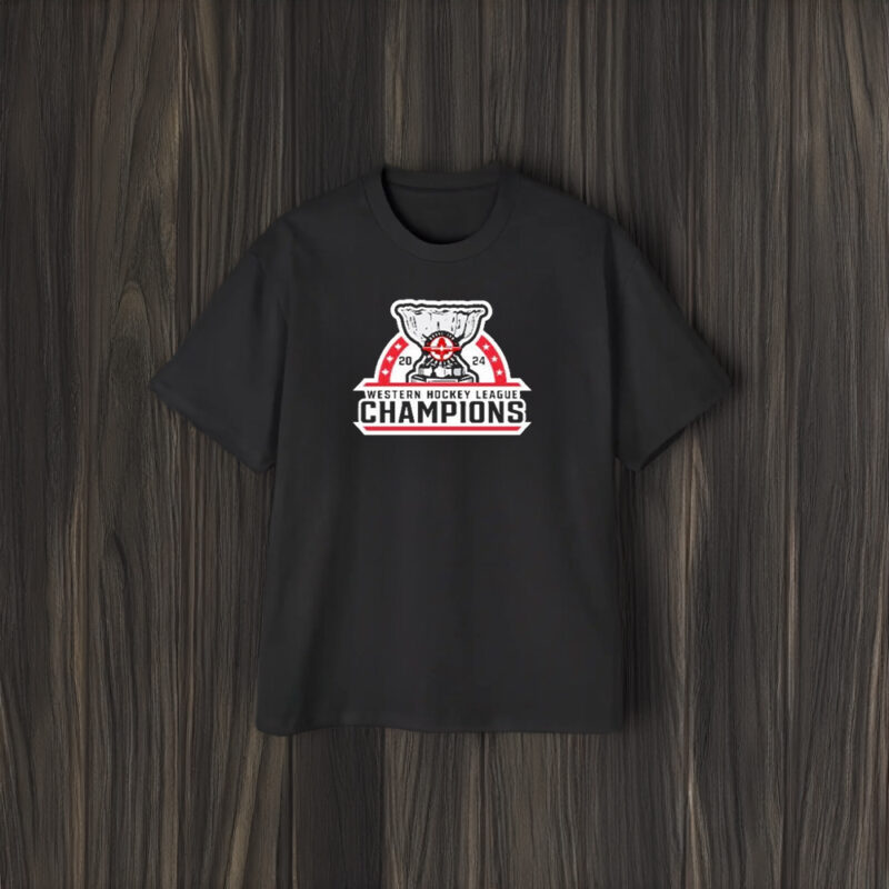 Western Hockey League Champions 2024 Trophy Logo T-Shirt1