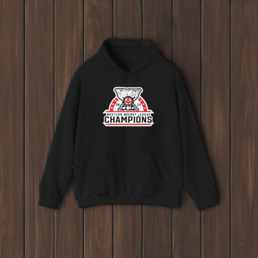 Western Hockey League Champions 2024 Trophy Logo T-Shirt2