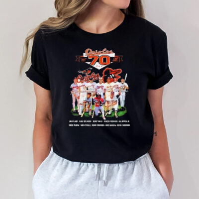 Baltimore Orioles Years Of Legends From 1954-2024 Signatures T-Shirt3