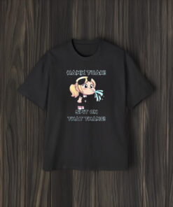 Cartoon Style Hawk Tuah Girl Spitting On The T-Shirt2