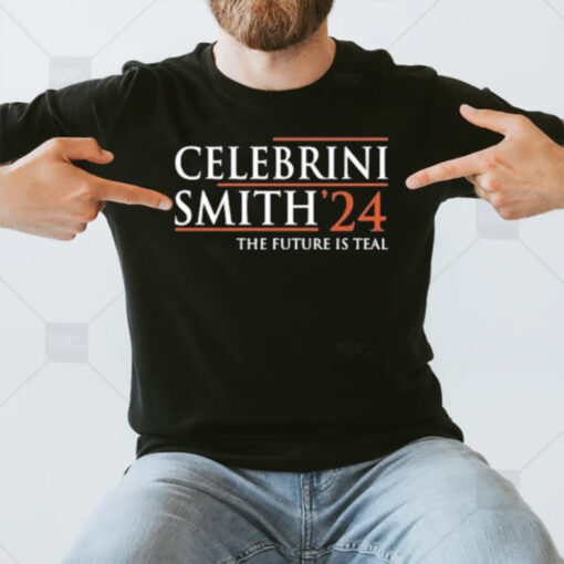 Celebrini Smith 24 The Future Is Teal T-Shirt3