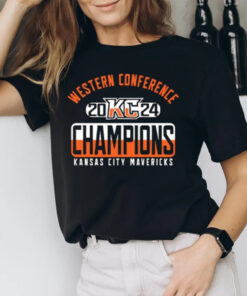 Champions Kansas City Mavericks Western Conference 2024 T-Shirt2