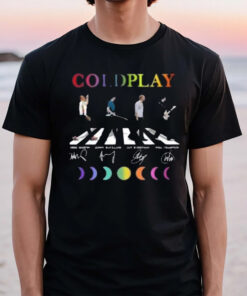 Coldplay Band Abbey Road Signature T-Shirt2