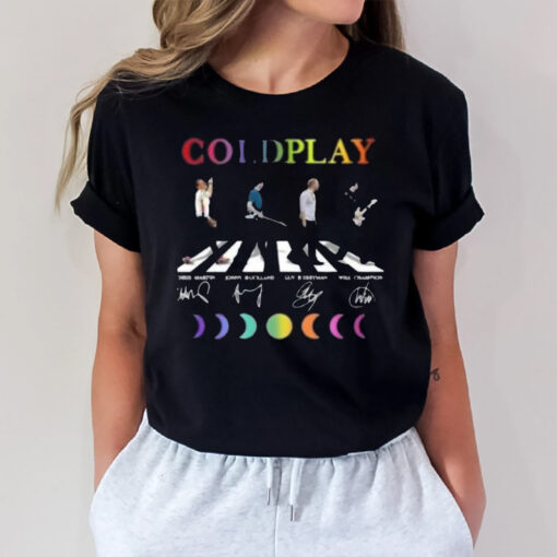 Coldplay Band Abbey Road Signature T-Shirt3