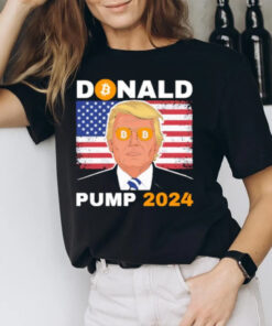 Donald Pump 2024 Bitcoin Eyes America Flag Fight Make America Great Again T-Shirt2